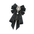 thumbnail image 4 of Broche de lazo con cinta para corbata, lazo para camisa, lazo preanudado, elegante broche para corbata Negro, 4 of 9