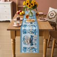 thumbnail image 2 of Ocean Set Sail Table Runner 72 Inches, Sailboat Sea Waves Blue Coral Starfish Bed Runner Dresser Scarves Tabletop for Indoor Outdoor Parties/Ceremony/Banquet, 18" x 72", 2 of 9
