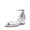 SILVER-PU, variant on Women's Chunk Low Heels Open Round Toe Ankle Strap Block Heels Party Dress Wedding Sandals