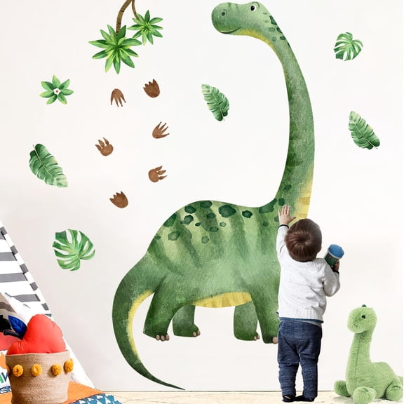 Large Dinosaur Wall Decals for Boys Room, DILIBRA  Removable Kids Dinosaur Wall Decor, Peel & Stick Dino Wall Stickers for Nursery Bedroom