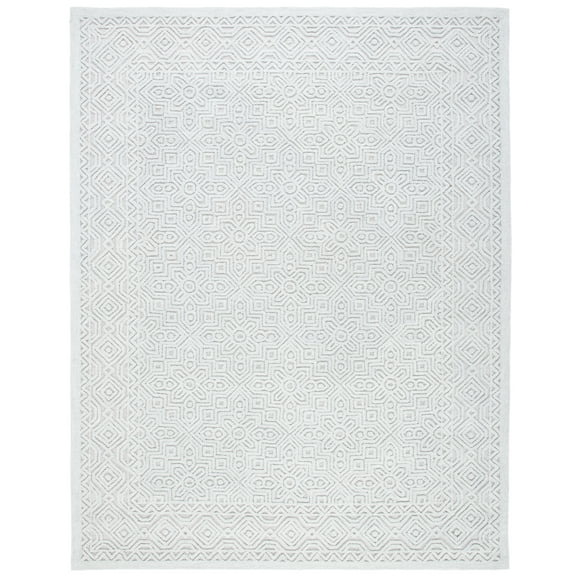 SAFAVIEH Textural Dinah Geometric Area Rug, Silver, 8' x 10'