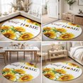 thumbnail image 4 of Round Rugs 3Ft, Sunflowers Farmhouse Round Area Rug Washable Indoor Throw Carpet, Country Botanical Floral Watercolor Small Non Slip Circle Rug for Bedroom Living Room Home Decor Aesthetic, 4 of 8