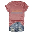 thumbnail image 4 of Trendfront Womens Inspirational Letter Print Tee Graphic T Shirts Casual Crewneck Summer Slogan Tops Fashion Loose Fit Retro Streetwear, 4 of 4