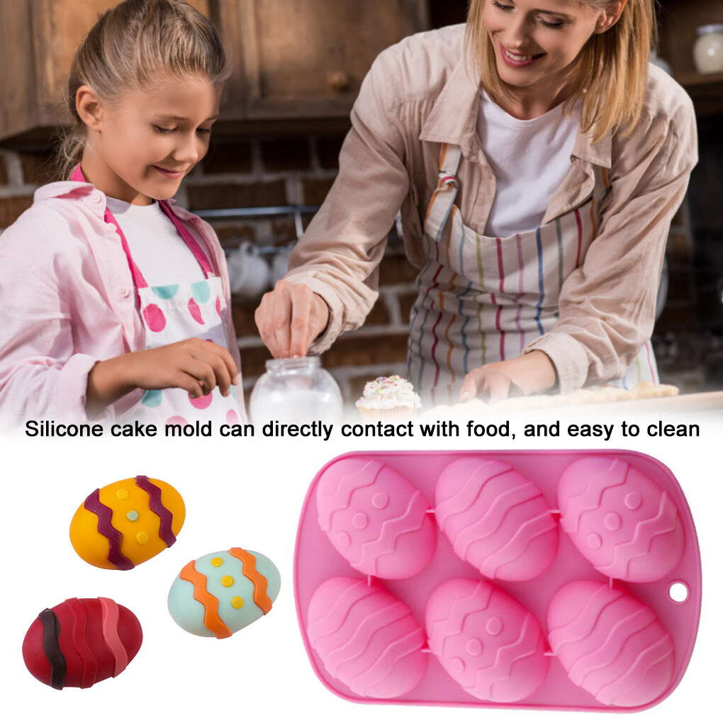 2 Moules à Œufs De Pâques En Silicone - Pour Chocolat, Gâteaux, Savon - 6 Cavités