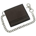 thumbnail image 5 of Men's Genuine Leather RFID Blocking Chain Biker Bifold Flap Up ID Wallet, 5 of 17