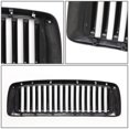 thumbnail image 4 of DNA Motoring GRF-OH-006-BK-2 For 2002 to 2005 Dodge Ram 1500 2500 3500 Glossy Black Badgeless Vertical Fence Style Front Hood Bumper Grille Grill 03 04, 4 of 5