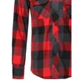thumbnail image 4 of FashionOutfit Men's Casual Plaid Flannel Woven Long Sleeves Button Down Shirt, 4 of 4