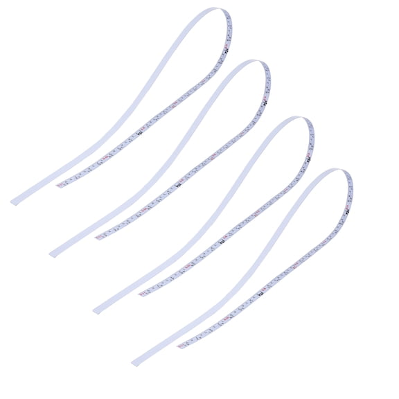 ULTNICE Adhesive Backing Steel Self-Adhesive Measuring Tape Ruler 4Set Silver