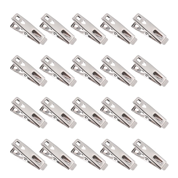 Raindrops clothes tightening clamp with stainless steel Silver 20PCS