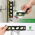thumbnail image 5 of Huepar Torpedo Level, Magnetic Conduit Level with 4 Vials, Spirit Level with V-Groove and Magnet Track, High Precision Bubble Level, Double Scale, 5 of 10