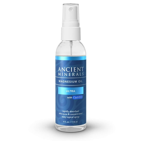 Spray de aceite de magnesio Ancient Minerals Ultra con OptiMSM 120 ml