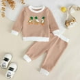 thumbnail image 2 of Gibobby Toddler Girl Clothes Sets- Letter Graphic Print Sweatshirt and Leggings Outfit Set- Spring Fall Outfits for Girls(Brown,18-24 Months), 2 of 7