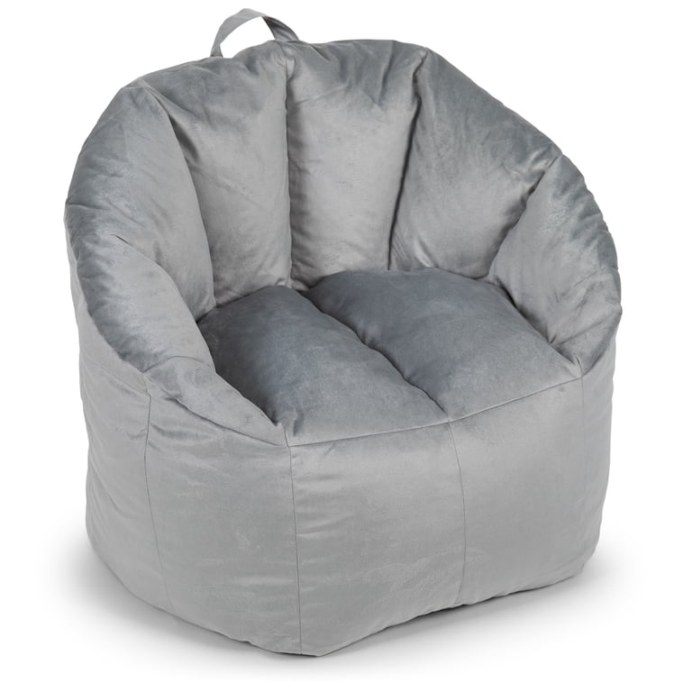 Big Joe, Bean Bag Chair, Refillable 2.5 ft, Gray Plush - Walmart.com