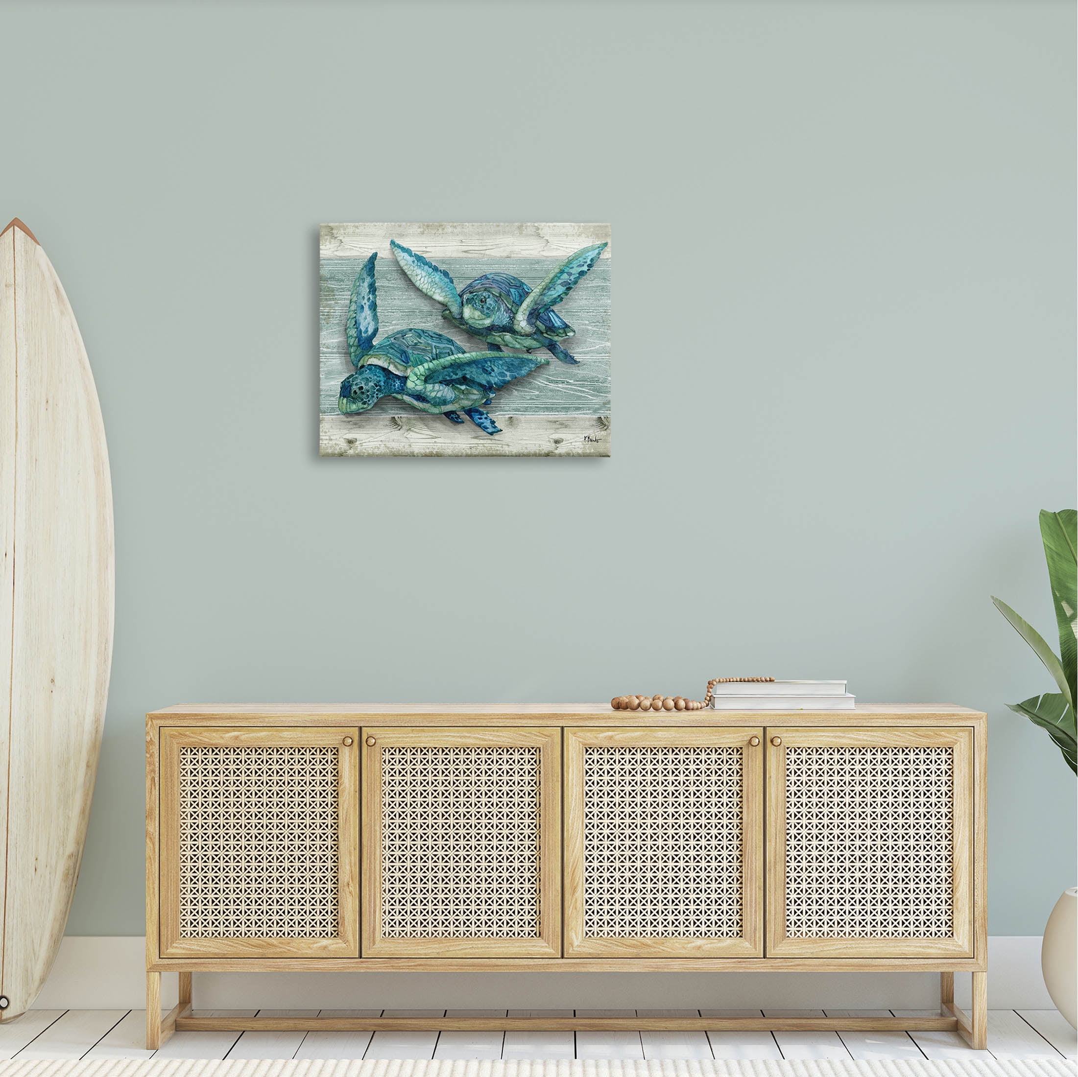 Stupell Industries Northpoint Sea Turtles Sealife Graphic Art Gallery Wrapped Canvas Print Wall Art, Design by Paul Brent