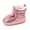 Pink, variant on newwalpole Warm Furry Baby Boots, 2025 New Warm Cozy Fleece Baby Booties, Winter Snow Anti-Slip Soft Sole Warm Sock Shoes Pink for Size 5