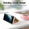 thumbnail image 3 of iPhone Xs Max Case, Smart Clear View Makeup Standing Mirror Electroplate Plating Kickstand Full Body Magnetic Flip Protective Cover for Apple Phone Xs Max (6.5''), 3 of 6