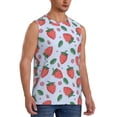 thumbnail image 2 of Balery Strawberries Men's Sleeveless Muscle Shirts Workout Tank Top, Moisture Wicking, Odor Protection-XX-Large, 2 of 8