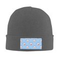 thumbnail image 2 of JUNZAN French Bulldog Head Mens Winter Hats Thick Knit Cuff Beanie Cap Beanie Hat, 2 of 5