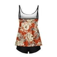 thumbnail image 5 of Summer Saving pimelu Bathing Suit for Women Tankini Swimsuits for Women Modest Swimsuits Two Piece Swimsuits with Shorts Beach Floral Print High Waist Swimsuits Women's Swimsuits, 5 of 5