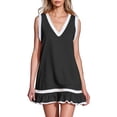 thumbnail image 2 of Bixock Summer Dresses for Women,Women's Casual Dresses V Neck Solid Color Sleeveless Tank Dresses High Waist A Line Vacation for Women with Pockets T-shirt Sundresses, 2 of 6