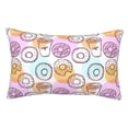 thumbnail image 1 of Fotbe Donuts and Coffee Funda de Almohada Decorativa Estilo Occidental, Lujo en Algodón, Fundas para Almohadas King, Cojín Estampado para Decoración del Hogar-16"x24", 1 of 6