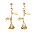thumbnail image 2 of SPRING PARK Vintage Women Rose Flower Earrings Rhinestone Long Drop Earrings, 2 of 8