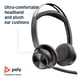 thumbnail image 5 of Poly - Auriculares Voyager Focus 2 UC USB-A (Plantronics) - Auriculares Bluetooth de doble oreja (estéreo) con micrófono boom - Compatible con USB-A PC/Mac - Cancelación activa de ruido - Funciona con, 5 of 5
