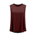 thumbnail image 6 of BXSRUTA Women's Sleeveless Tank Top Casual Summer Solid Color Pullover Loungewear Pajama Tops Soft Breathable, 6 of 6