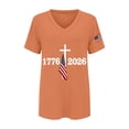 thumbnail image 4 of Womens Shirts 250Th Anniversary Print V Neck T Shirt 250Th Anniversary Tshirt Patriotic Tee on Sale, 4 of 4