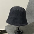 thumbnail image 5 of CoCopeanut Foldable Fisherman Hat Women Summer Cotton Bucket Hat Washed Denim Bucket Hats Bob Caps Hip Hop Gorros Men Women, 5 of 6