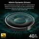 thumbnail image 4 of TOZO HT2 Hybrid Active Noise Cancelling Headphones, Wireless Over Ear Bluetooth Headphones, 60H Playtime, Hi-Res Audio Custom EQ via App Deep Bass Comfort Fit Ear Cups, for Home Office Travel Purple, 4 of 5
