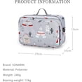 thumbnail image 5 of Organizador de bolsa para cochecito de bebé y organizador de cochecito, almacenamiento grande para cochecito con portavasos profundo (gris claro), 5 of 5