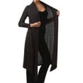 thumbnail image 3 of Funfash Plus Size Women Black Kimono Long Cardigan Duster Sweater Made in USA, 3 of 4