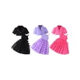 thumbnail image 4 of Yunliwuli Toddler Girls Two Piece Outfits Sleeveless Butterfly Tulle Dress and Short Sleeves Button Jacket for Summer Clothes, 4 of 10