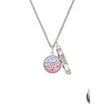thumbnail image 2 of Delight Jewelry Silvertone Domed Multi Color DO Silvertone Best Friends Forever Bar Charm Necklace, 23", 2 of 4