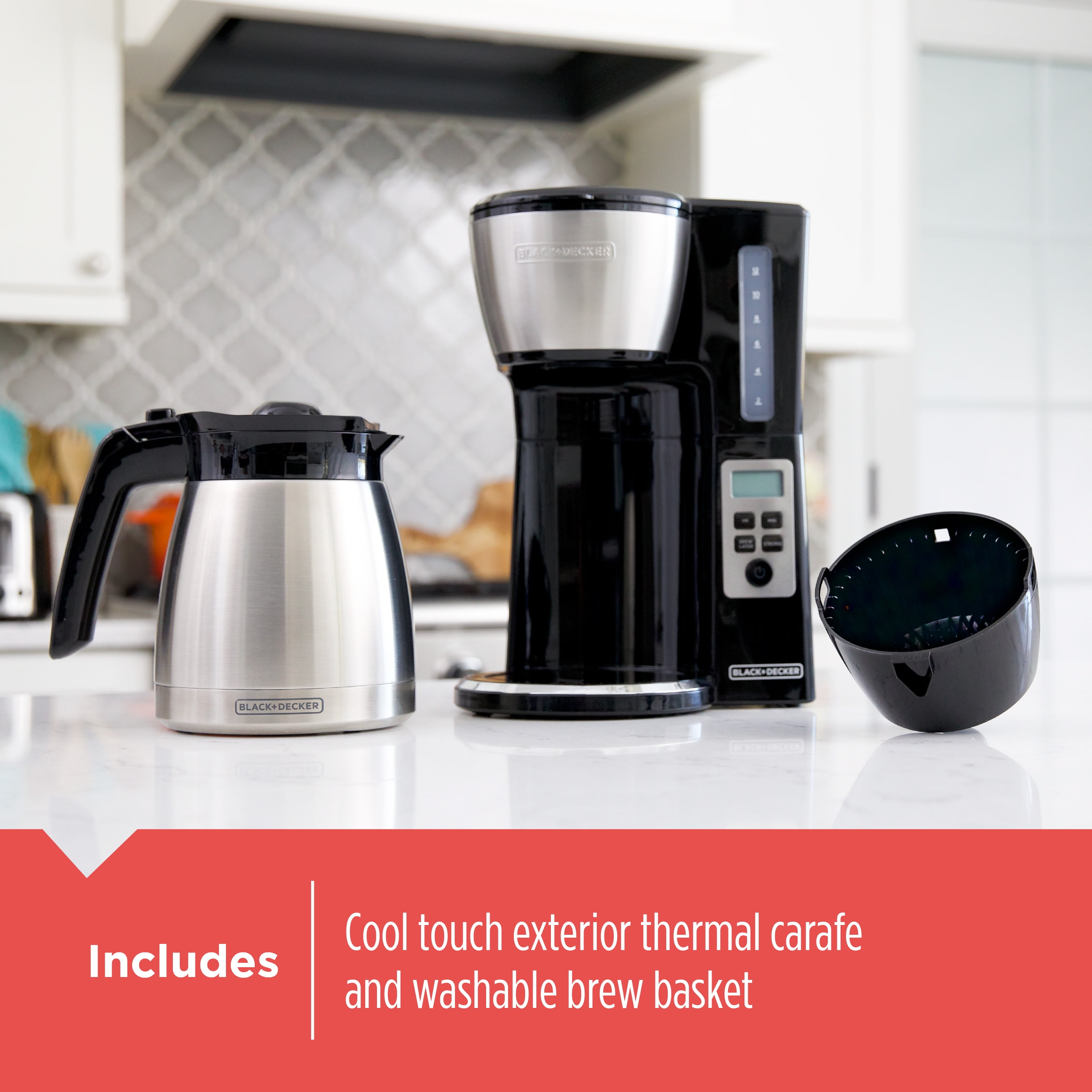 BLACK+DECKER 3-Cup Black Residential Drip Coffee Maker in the Coffee Makers  department at