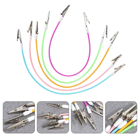 TOYMYTOY 5Pcs Flexible Silicone Napkin Clip Bib Holder Lightweight Scarf Towel Holder Lanyard for Adults