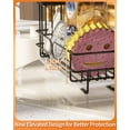 thumbnail image 6 of SWTYMIKI Sponge Holder for Kitchen Sink Caddy with Removable Brush Holder with Drawer Drain Tray , 8.27x3.74x5 inch,Black, 6 of 6
