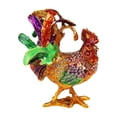 thumbnail image 1 of Caja de joyería con estatuilla de pollo, caja del tesoro de aleación para broches, anillos, collares M, 1 of 8