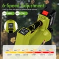 thumbnail image 6 of Leaf Blower, 680CFM/280MPH Electric Cordless Leaf Blower with 2*6.0Ah Batteries and Charger, 6 Speed Mode, Lightweight Leaf Blowers for Blowing Leaves, Lawn Care, Patio Cleaning and Dust, 6 of 10
