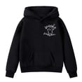 thumbnail image 4 of Gunia Toddler Halloween Ghost Sweatshirts For Boy Girl Cute Hoodie Casual Long Sleeve Sweatshirt With Print Letter Graphic Pullover Top Kids Fall Clothes Black 3-4 Years, 4 of 4