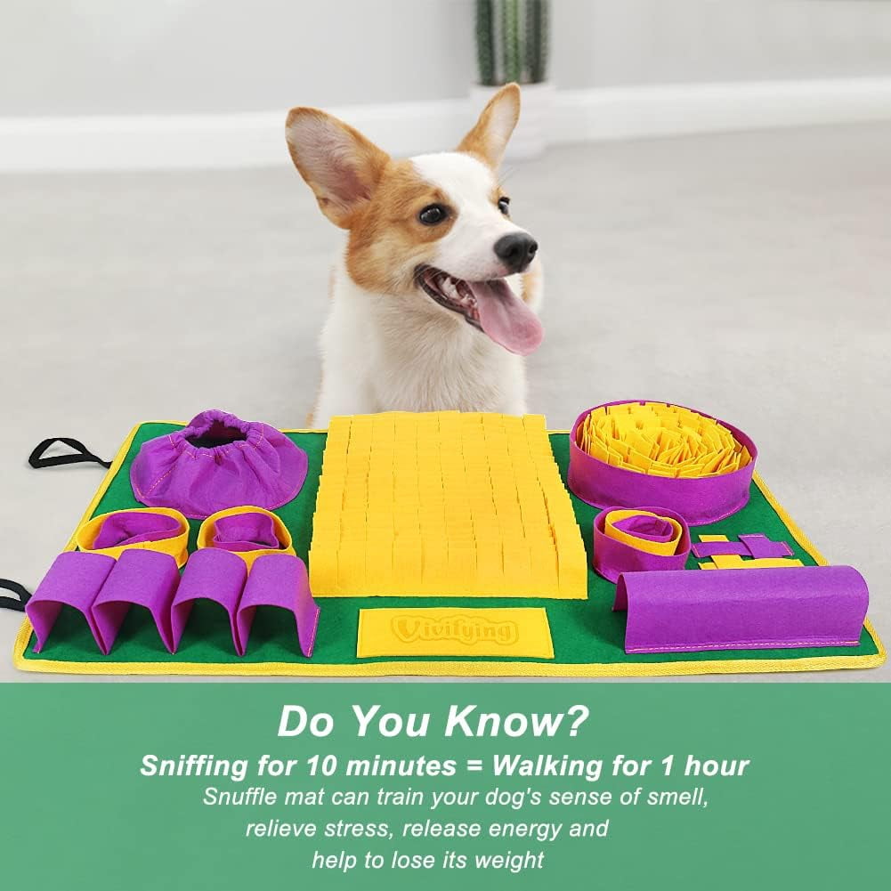 General Snuffle Mat for Dogs, Interactive Dog Puzzle Toys for Boredom and Mental Stimulation, Sniff Mat Helps Puppy and Cats Slow Eating and Keep Busy