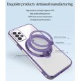 thumbnail image 5 of Compatible with Samsung Galaxy A23 5G Case with Magnetic Stand Clear,Phone Samsung A23 5G Case Silicone Transparent Support Wireless Charging Shockproof Luxury Protective Cover (Purple), 5 of 14
