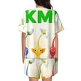 thumbnail image 3 of Lsque Pikmin Women's Short-Sleeved Pajama Set - 2 Piece Soft and Lightweight Sleepwear Set-Large, 3 of 9