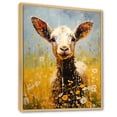 thumbnail image 2 of Designart "Adorable Caprine Image In Grassland I" Animals Goat Floater Framed Canvas Wall Art, 2 of 5