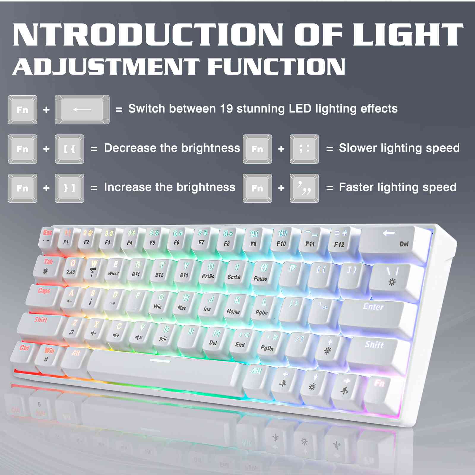T30 PRO Wireless RGB Gaming Keyboard for Lava Z6/Z4/Z2 , BT T30 PRO Wireless RGB Gaming Keyboard for Lava Z6/Z4/Z2 , BT