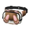 thumbnail image 2 of Fotbe Brown Bunny Cangurera Cuadrada con Estampado de Doble Capa, Bolsa de Cintura Ajustable Mini para Hombres y Mujeres, 2 of 9