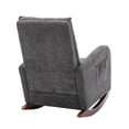 thumbnail image 6 of FFH Rocking Chair for Nursery and Living Room, Indoor Rocker Accent Armchair with Side Pocket, Chenille Dark Gray, 6 of 11