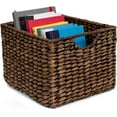 thumbnail image 5 of BirdRock Home Storage Shelf Baskets Abaca Seagrass Wicker Baskets with Handles - Set of 3 - Brown Wash, 5 of 7