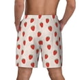 thumbnail image 2 of Lsque Mens Swim Trunks Hand Drawn Strawberry Pattern - Bathing Suit Compression Liner - Beach Swim Shorts Swimwear - (S-3XL) - Stretch Quick Dry -Small, 2 of 9